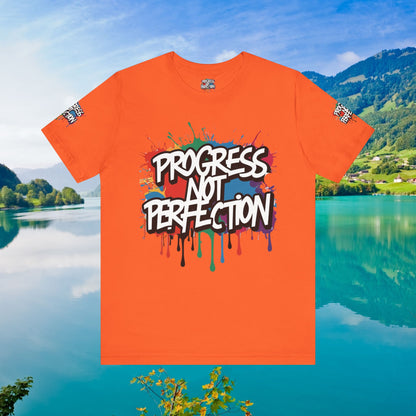 💥 Vibrant   💥   Eye-catching   💥   Motivational    💥 All  Over Print   💥 Unisex T-shirt  💥   Progress  Not  Perfection   💥  Art-Inspired   💥  Apparel  💥  Sizes  XS  x  4XL 💥