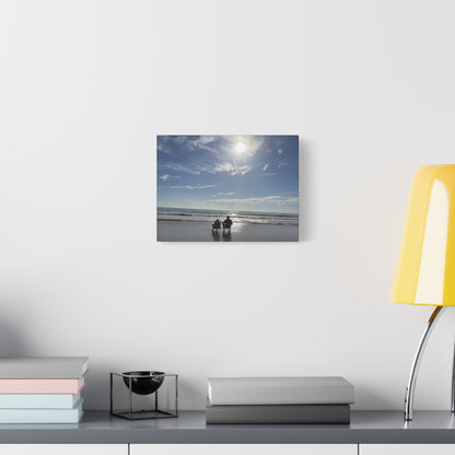 Beach Sunset Canvas Art, Stretched Canvas Print, Coastal Home Decor, Ocean Wall Art, Serene Landscape Painting