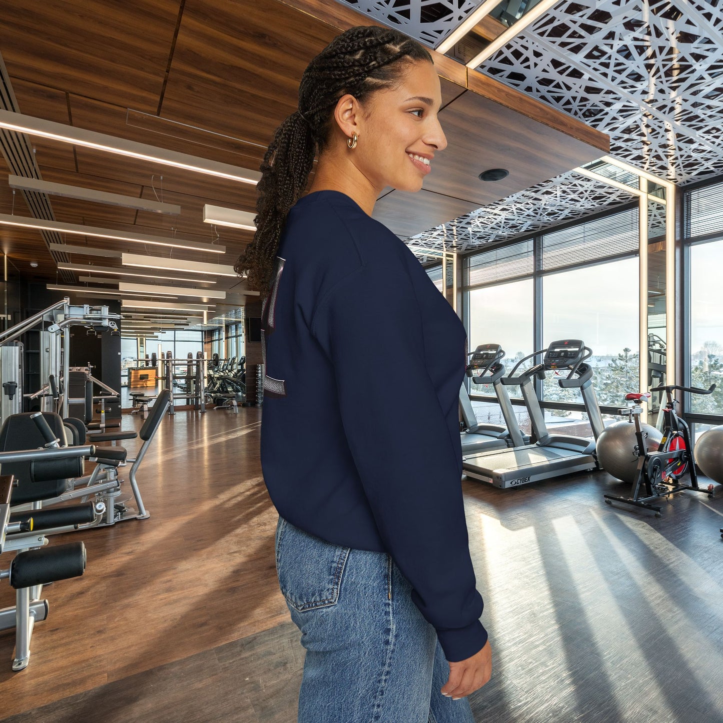 Gym Girl Crewneck Sweatshirt - Stylish Fitness Apparel - Women's Workout Sweatshirt - S-4XL