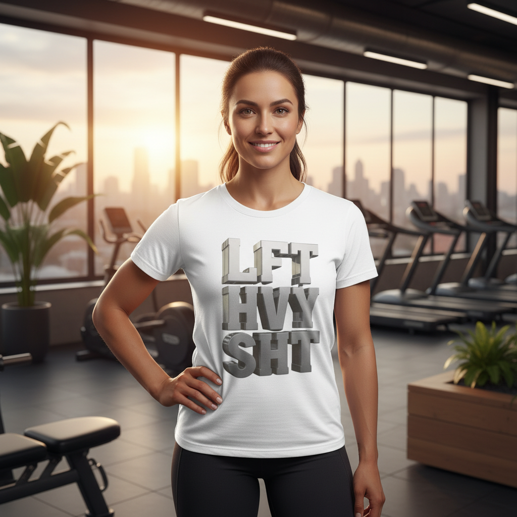 Lift Heavy Shit - LFT HVY SHT - 3D Gym T-Shirt - Bold Weightlifting Tee