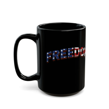 FREEDOM Mug | Patriotic American Flag Stars & Stripes Coffee Cup