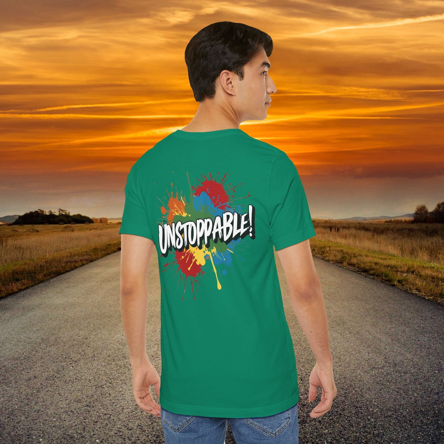 Unstoppable Design Tee - Vintage  Retro  Unisex  Tee - Classic  T-Shirt - Graphic Tee - Casual  Shirt - Short  Sleeve  Shirt