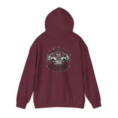Unisex - Muscles Loading…Please Wait - Heavy Blend™ Hooded Sweatshirt - Motivational Fitness Hoodie - Workout Sweatshirt - Gym Apparel - Inspirational Gift - Holiday Gift