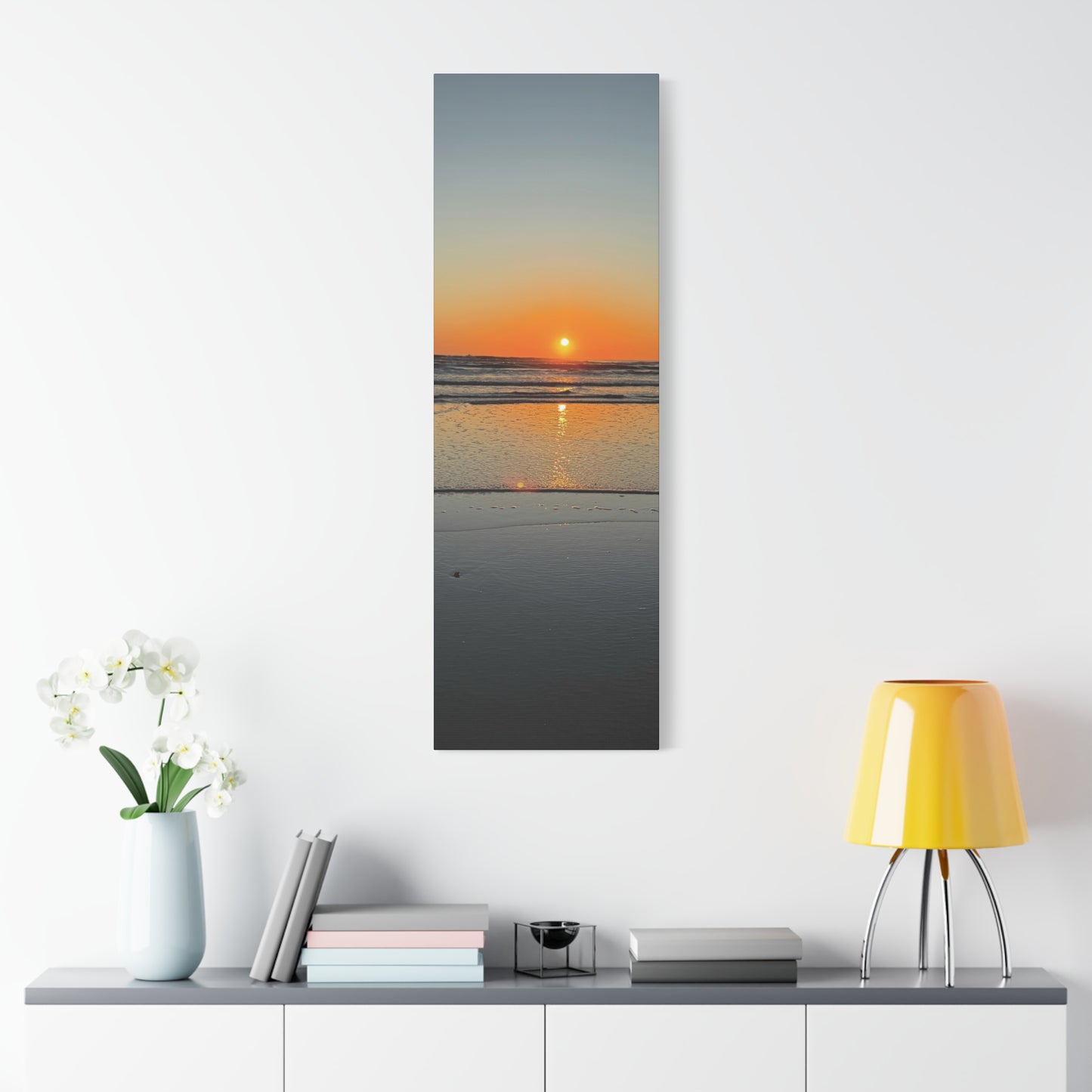 Stunning Sunset Beach Canvas Print, Ocean Decor, Wall Art, Home Decor, Coastal Artwork for Living Room