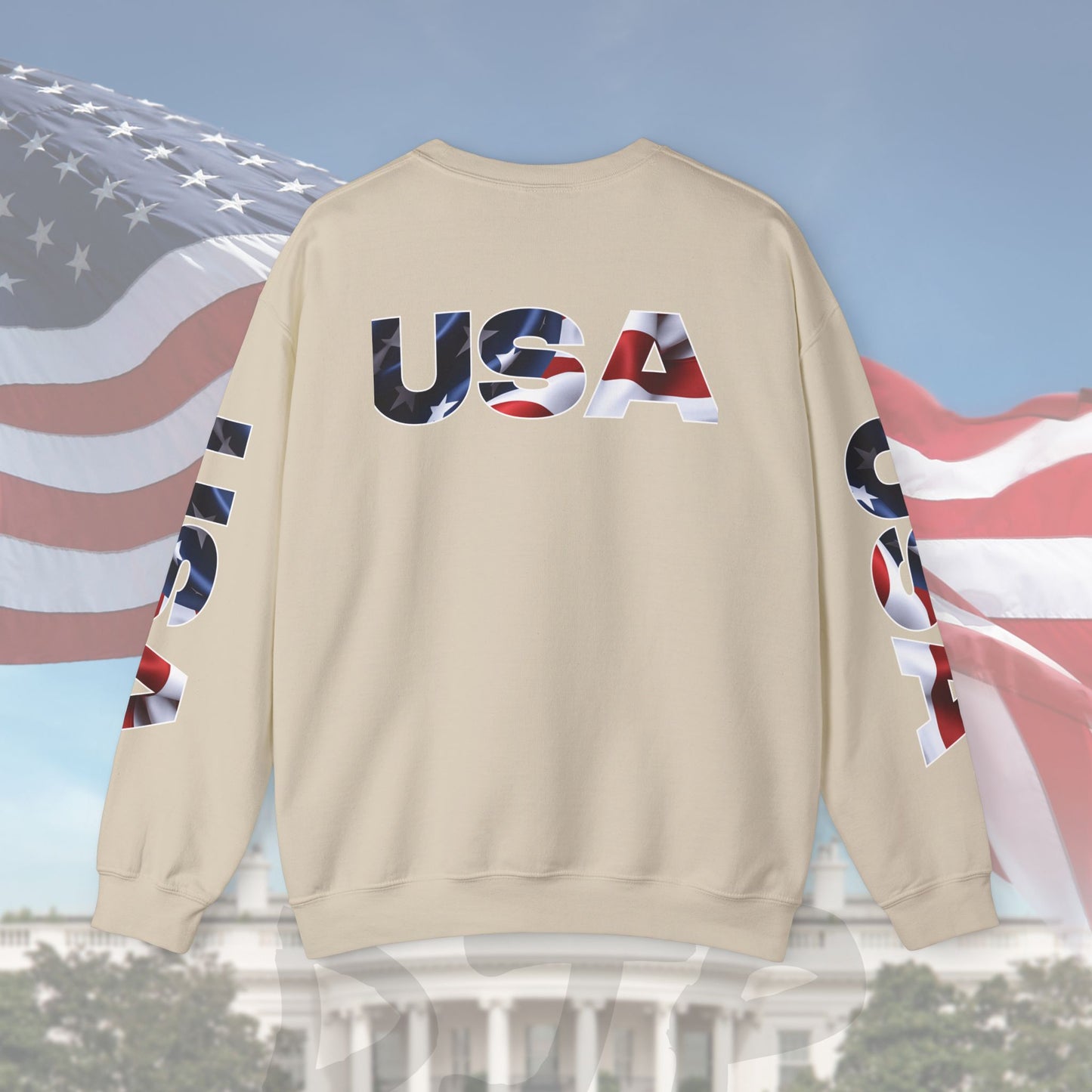 Patriotic USA Crewneck Sweatshirt - Unisex Heavy Blend - American Pride - National Pride Gift - S-5XL