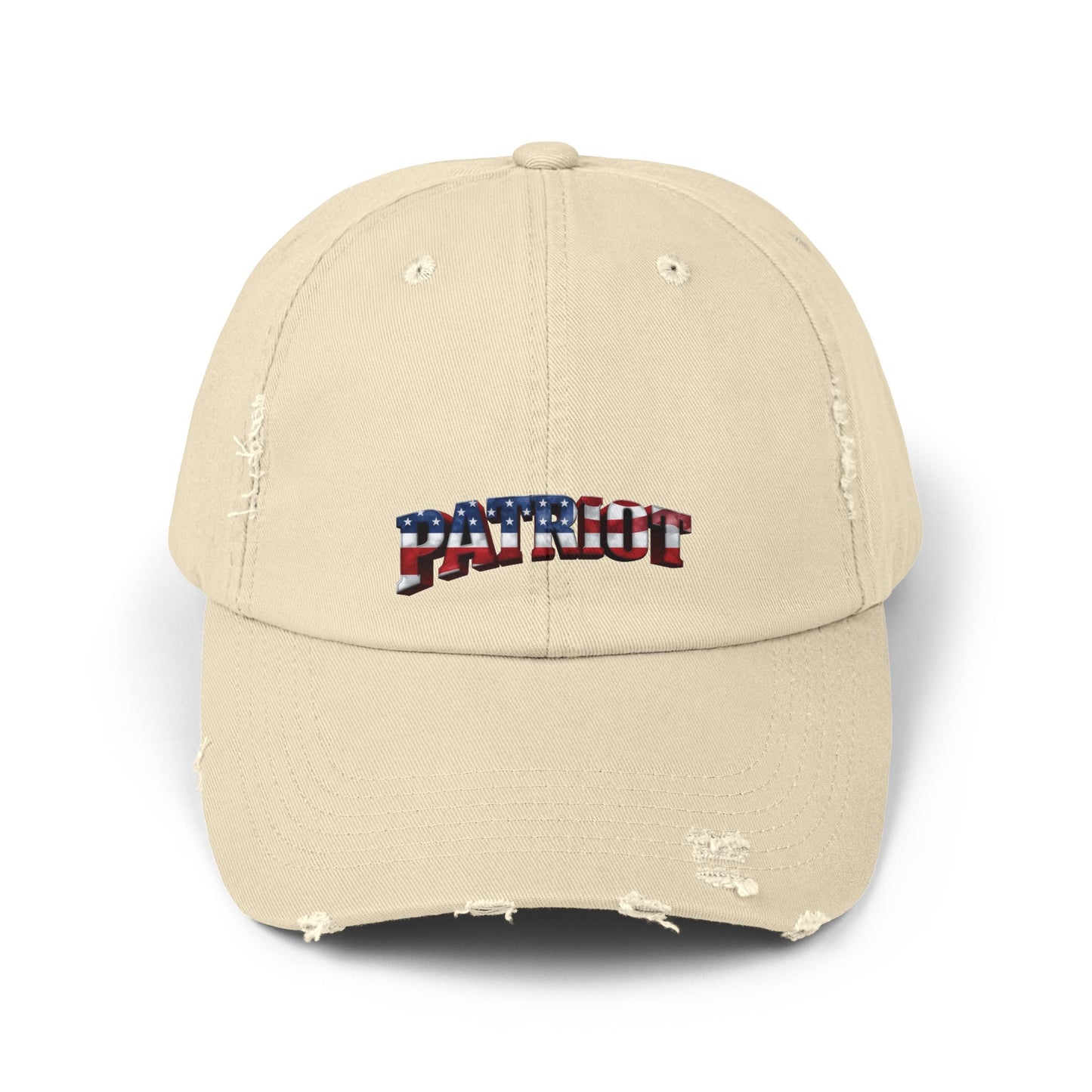 PATRIOT Distressed Dad Hat | American Flag Stars & Stripes Baseball Cap
