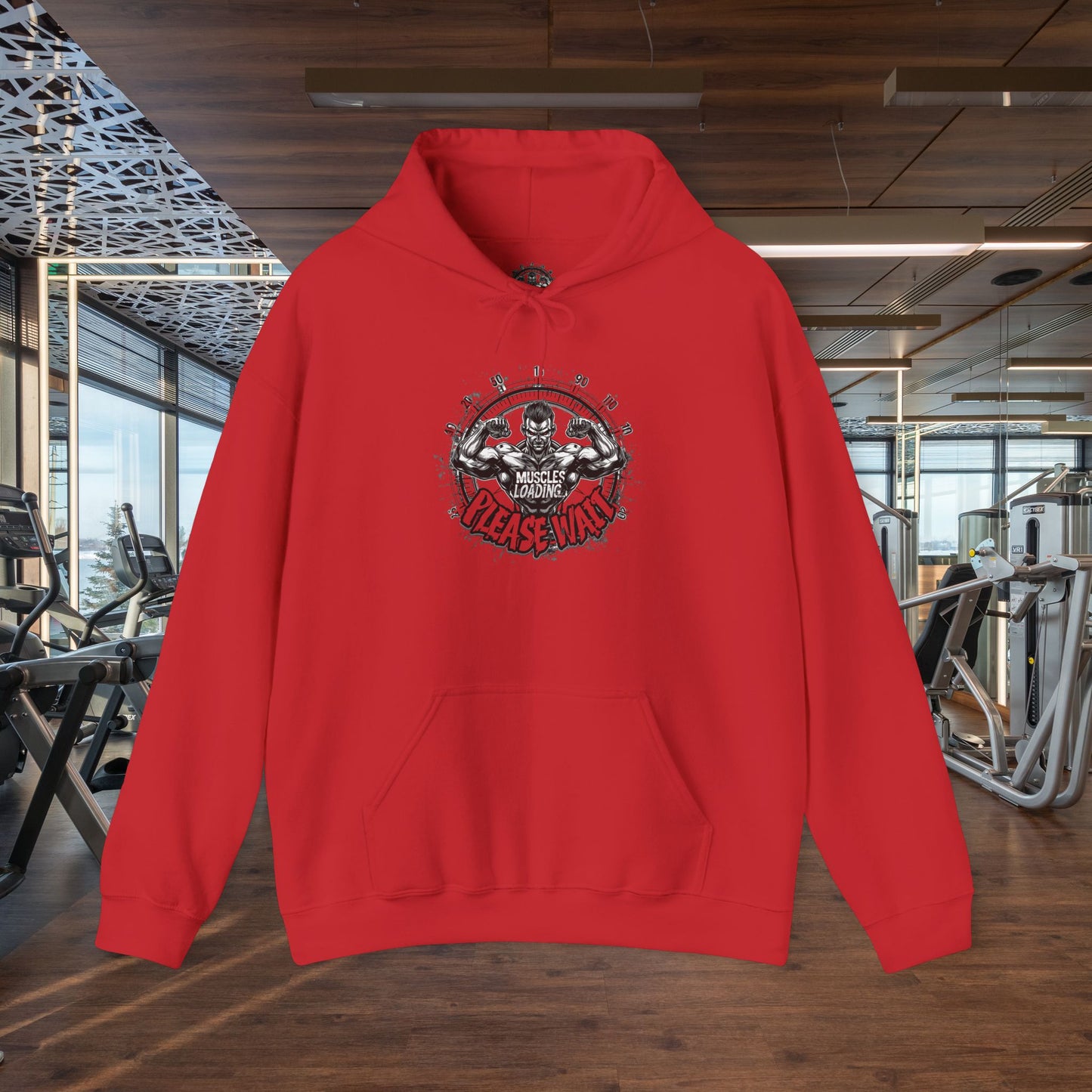 Unisex - Muscles Loading…Please Wait - Heavy Blend™ Hooded Sweatshirt - Motivational Fitness Hoodie - Workout Sweatshirt - Gym Apparel - Inspirational Gift - Holiday Gift
