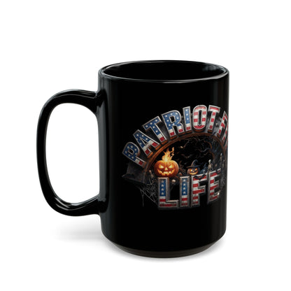 Patriot Fit Life Halloween Mug - Haunted Graveyard Flag Design | 11oz & 15oz