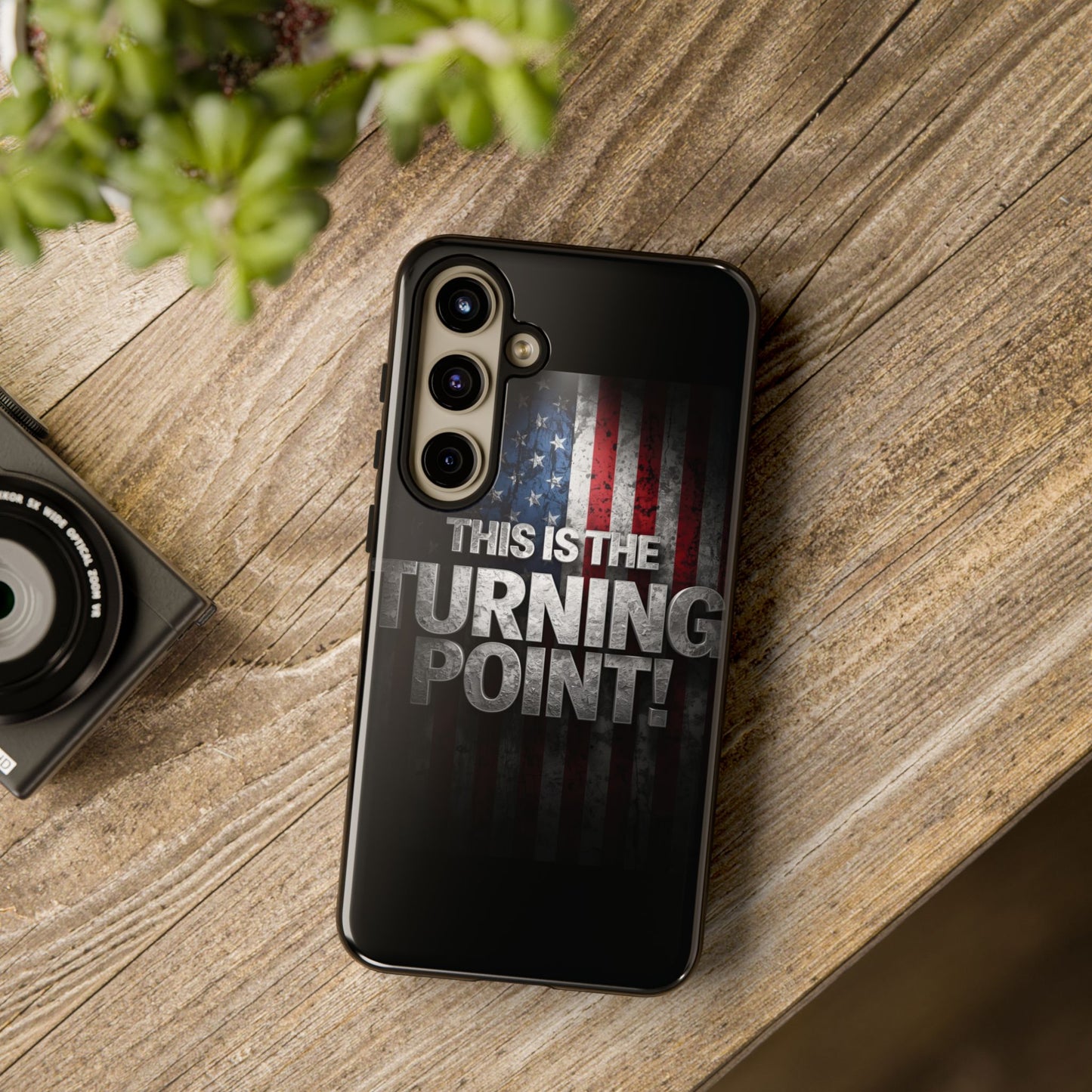 Stunning Patriotic Protective Cell Phone Case -  Charlie Kirk - This Is The Turning Point! - Red White Blue - Beautiful American Flag Backdrop Design - Perfect Gift for Everyday Use, Durable Cover, Stylish Protection