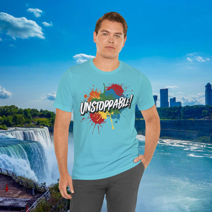 Unstoppable Design Tee - Vintage  Retro  Unisex  Tee - Classic  T-Shirt - Graphic Tee - Casual  Shirt - Short  Sleeve  Shirt