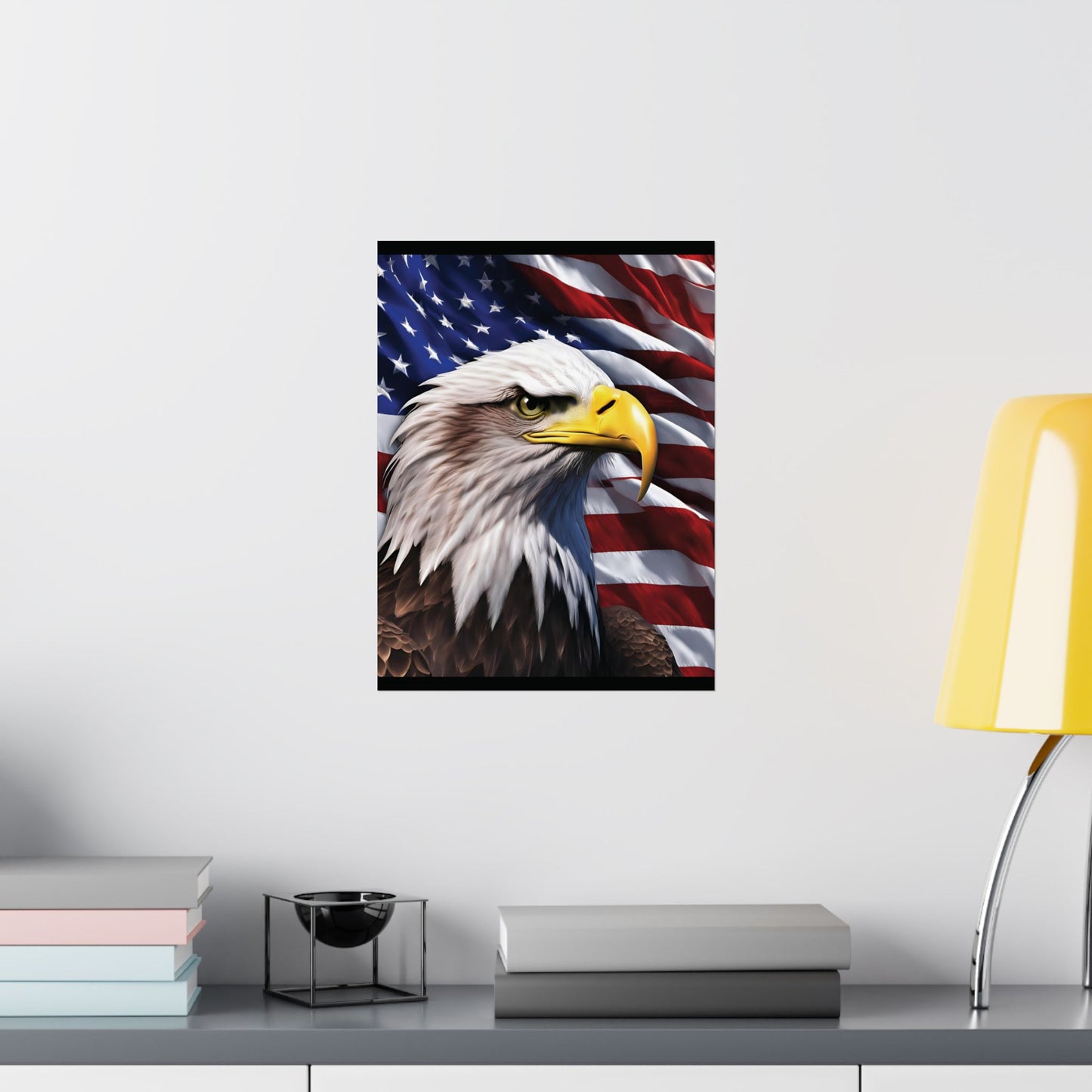 💥 Patriotic 💥 Bald Eagle 💥 Red White & Blue 💥 Wall Art 💥 Matte  💥 Vertical Poster 💥