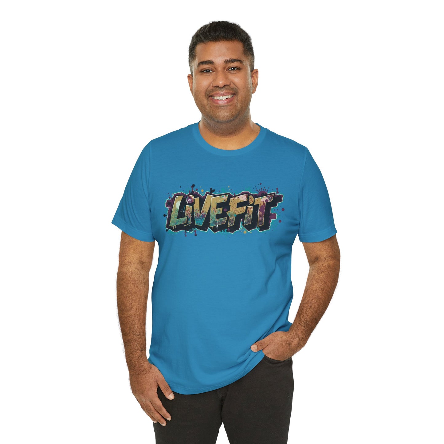 LIVE FIT Graphic Fitness Tee - Motivational Workout Apparel