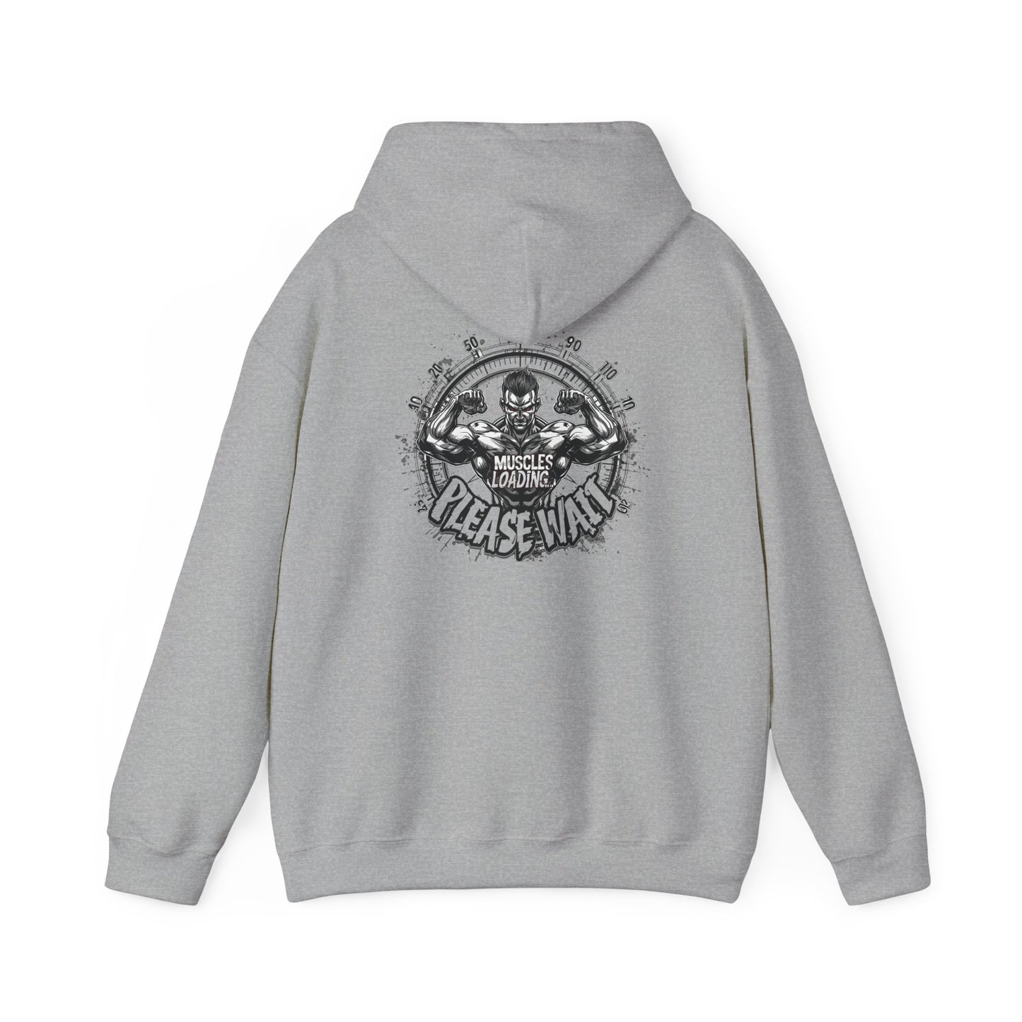 Unisex - Muscles Loading…Please Wait - Heavy Blend™ Hooded Sweatshirt - Motivational Fitness Hoodie - Workout Sweatshirt - Gym Apparel - Inspirational Gift - Holiday Gift