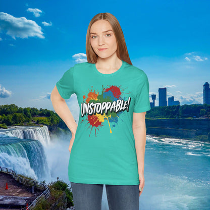 Unstoppable Design Tee - Vintage  Retro  Unisex  Tee - Classic  T-Shirt - Graphic Tee - Casual  Shirt - Short  Sleeve  Shirt