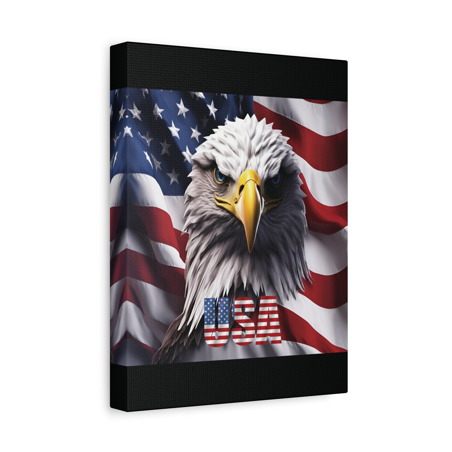 American Eagle Canvas Wall Art - Patriotic Flag Decor - USA Pride
