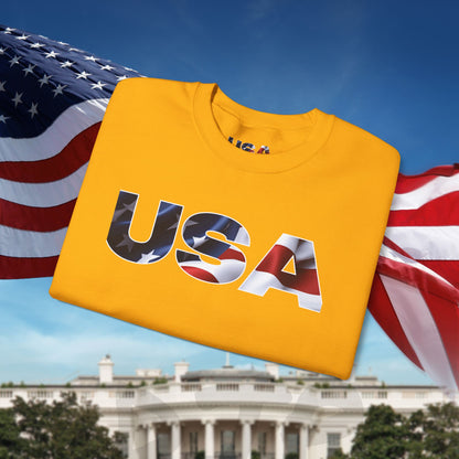 Patriotic USA Crewneck Sweatshirt - Unisex Heavy Blend - American Pride - National Pride Gift - S-5XL