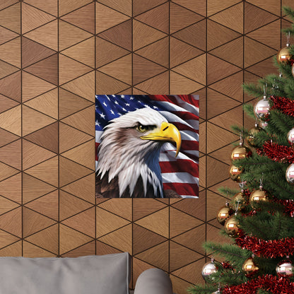 💥 Patriotic 💥 Bald Eagle 💥 Red White & Blue 💥 Wall Art 💥 Matte  💥 Vertical Poster 💥