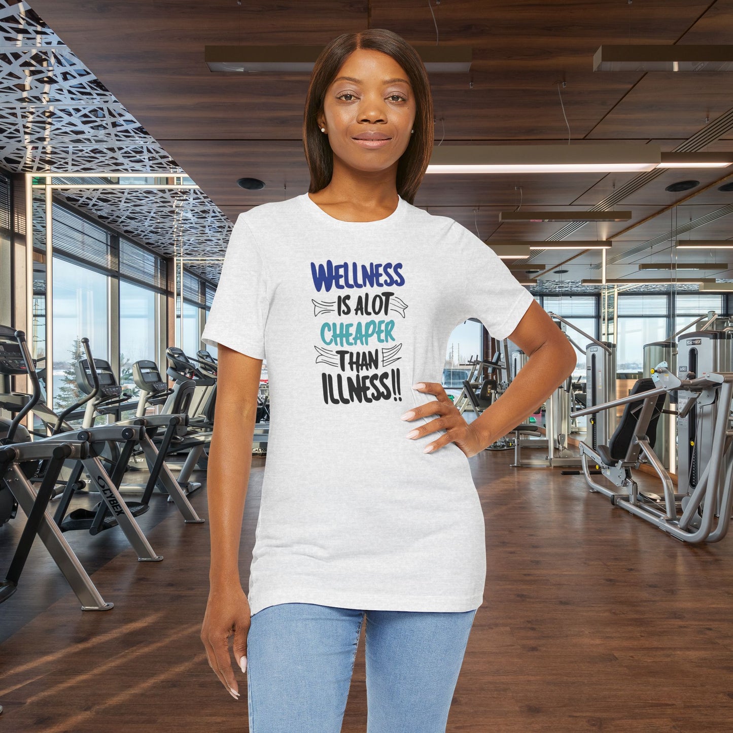 Wellness Awareness Unisex Tee - Wellness Is Alot Cheaper Than Illness!! - Design - S - 3XL - Motivational Health T-Shirt for Self-Care Enthusiasts - Gift for Wellness Events - Positive Vibe Shirt -  [...]