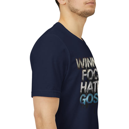 Winners Focus Haters Gossip - Motivational T-Shirt - Bold Graphic Tee - Unisex XS-4XL