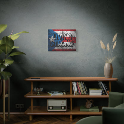Gallery Wrapped - Puerto Rico Flag -  Matte Canvas Wall Art - Inspirational Decor - Home Wall Decor -