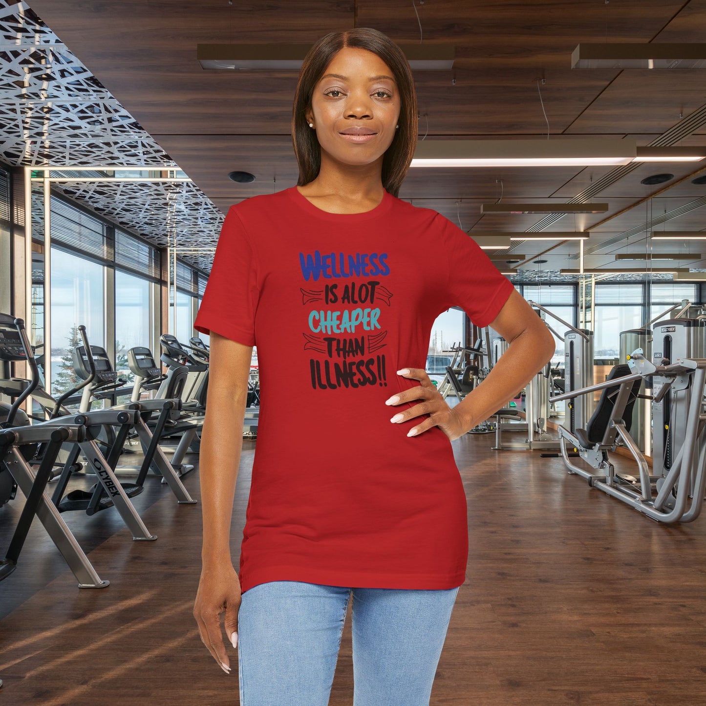 Wellness Awareness Unisex Tee - Wellness Is Alot Cheaper Than Illness!! - Design - S - 3XL - Motivational Health T-Shirt for Self-Care Enthusiasts - Gift for Wellness Events - Positive Vibe Shirt -  [...]