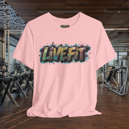 LIVE FIT Graphic Fitness Tee - Motivational Workout Apparel