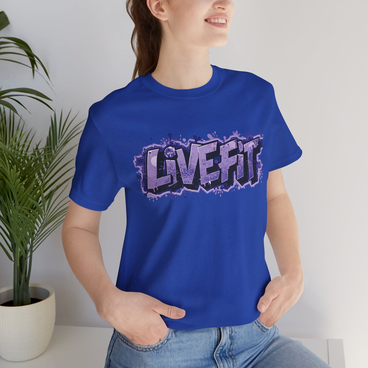 Live Fit Unisex Tee -  Fitness Shirt -  Motivational Graphic Tee -  Workout Apparel -  Casual Wear -  Gift for Gym Lovers -  Active Lifestyle -