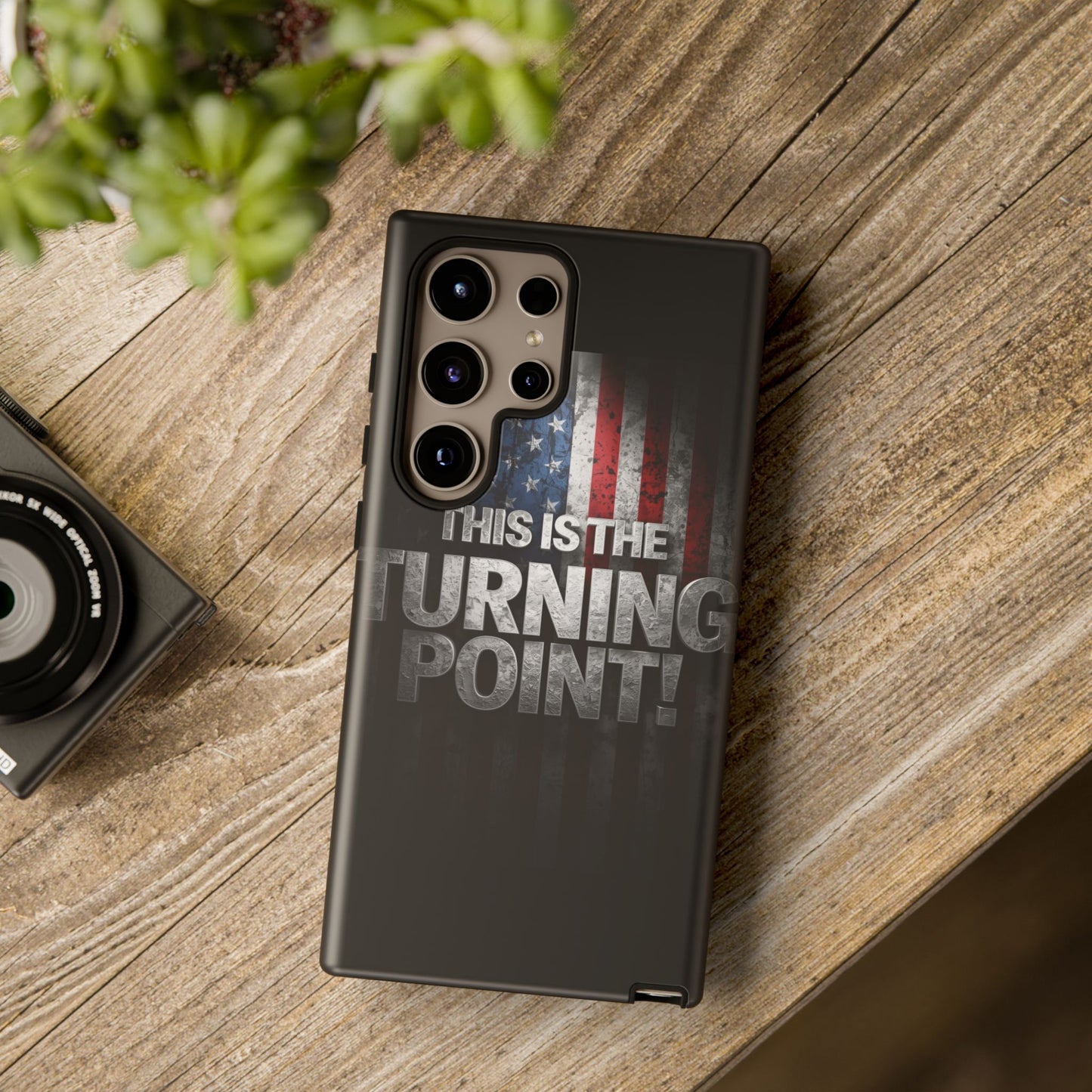 Stunning Patriotic Protective Cell Phone Case -  Charlie Kirk - This Is The Turning Point! - Red White Blue - Beautiful American Flag Backdrop Design - Perfect Gift for Everyday Use, Durable Cover, Stylish Protection