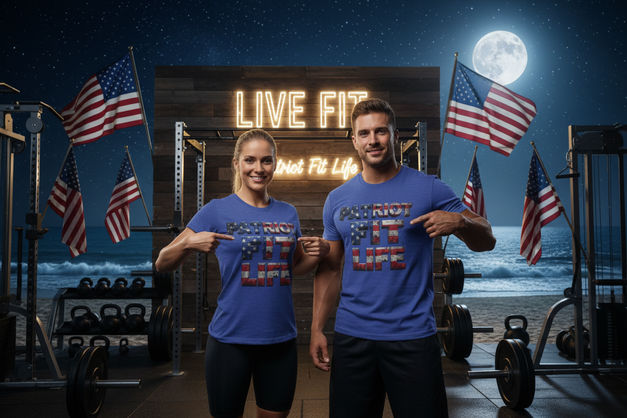 Patriot Fit Life T-Shirt | American Flag Fitness Tee – LIVE FIT