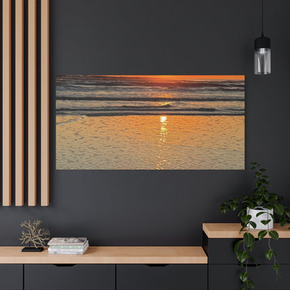 Stunning Sunset Beach Canvas Print, Ocean Decor, Wall Art, Home Decor, Coastal Artwork for Living Room