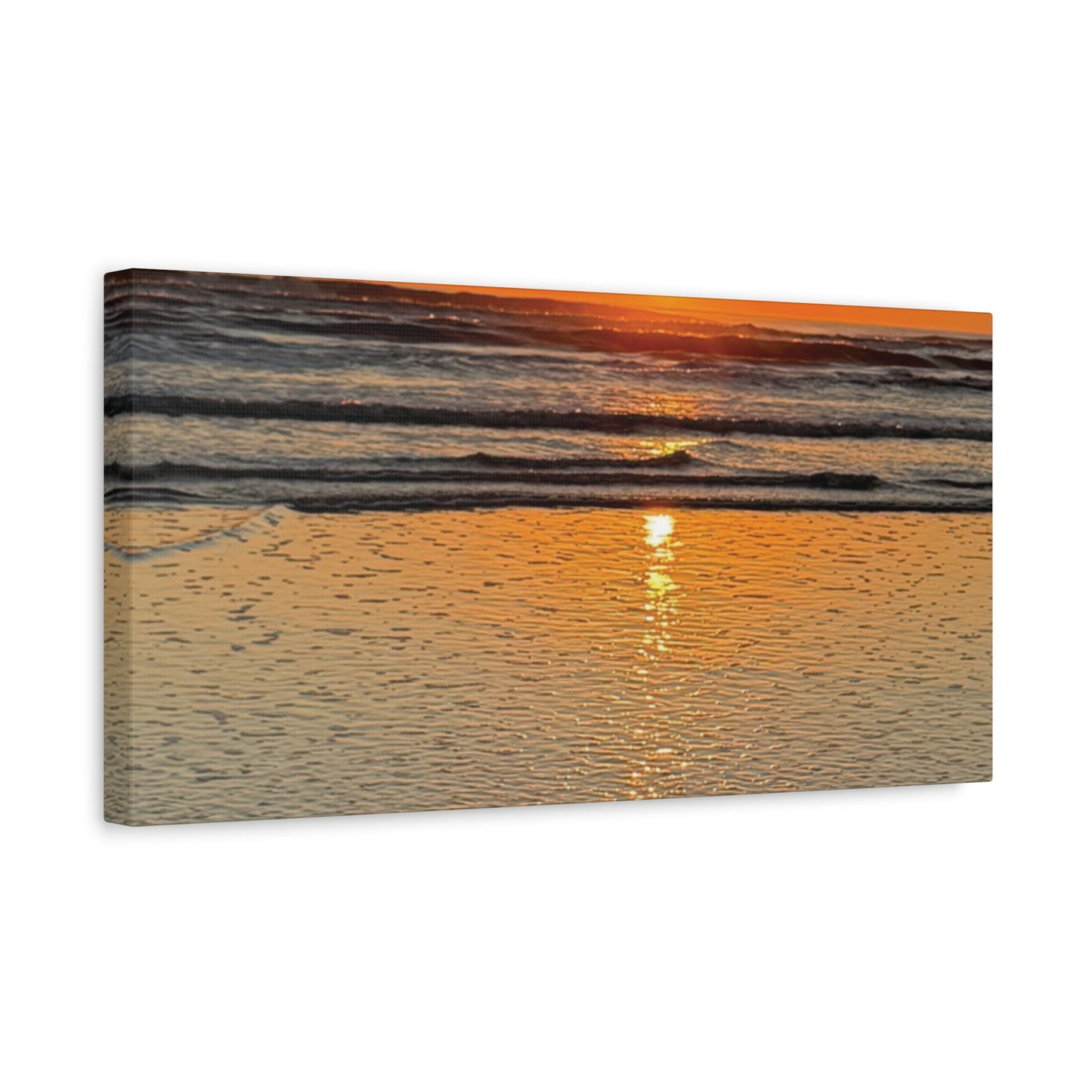 Stunning Sunset Beach Canvas Print, Ocean Decor, Wall Art, Home Decor, Coastal Artwork for Living Room