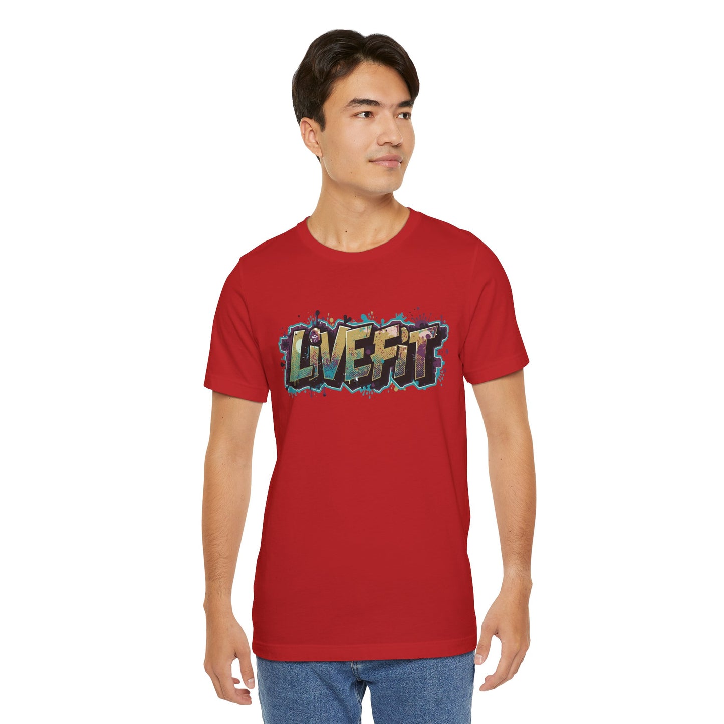LIVE FIT Graphic Fitness Tee - Motivational Workout Apparel