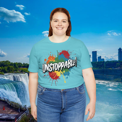 Unstoppable Design Tee - Vintage  Retro  Unisex  Tee - Classic  T-Shirt - Graphic Tee - Casual  Shirt - Short  Sleeve  Shirt