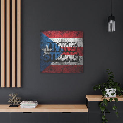 Gallery Wrapped - Puerto Rico Flag -  Matte Canvas Wall Art - Inspirational Decor - Home Wall Decor -