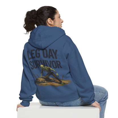 Leg Day Survivor! - Funny Gym Hoodie - Unisex Fitness Sweatshirt - Workout Apparel - S-5XL