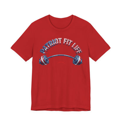 Patriot Fit Life Gym Life T-Shirt | American Flag Barbell Tee – LIVE FIT