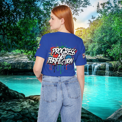 💥 Vibrant   💥   Eye-catching   💥   Motivational    💥 All  Over Print   💥 Unisex T-shirt  💥   Progress  Not  Perfection   💥  Art-Inspired   💥  Apparel  💥  Sizes  XS  x  4XL 💥