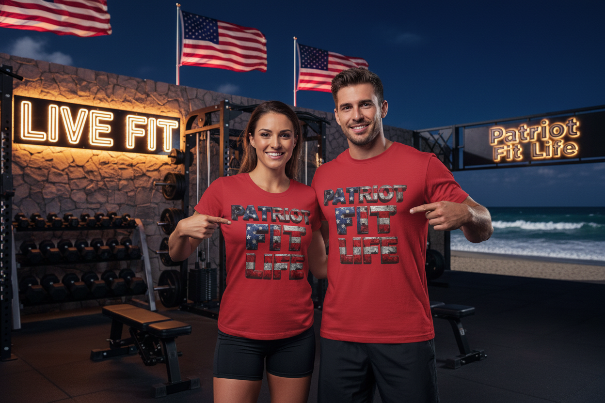 Patriot Fit Life T-Shirt | American Flag Fitness Tee – LIVE FIT