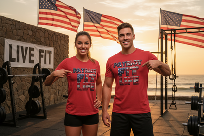Patriot Fit Life T-Shirt | American Flag Fitness Tee – LIVE FIT