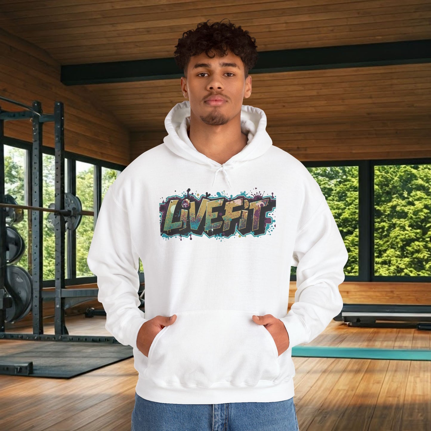 Live Fit Hoodie - Unisex Heavy Blend Sweatshirt - Fitness Enthusiasts -  Gym Wear - Workout Apparel -  Active Lifestyle -  Gift for Him/Her -