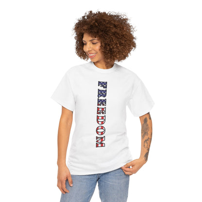 Freedom Patriotic T-Shirt - Red White Blue - American Flag Tee - Unisex S-5XL