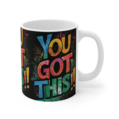 Inspirational Ceramic Coffee Mug - You Got This! Print, Motivational  Coffee Cup, Gift for Friends , Positive Affirmation, Home Office Decor, Cheerful Drinkware