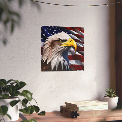 💥 Patriotic 💥 Bald Eagle 💥 Red White & Blue 💥 Wall Art 💥 Matte  💥 Vertical Poster 💥