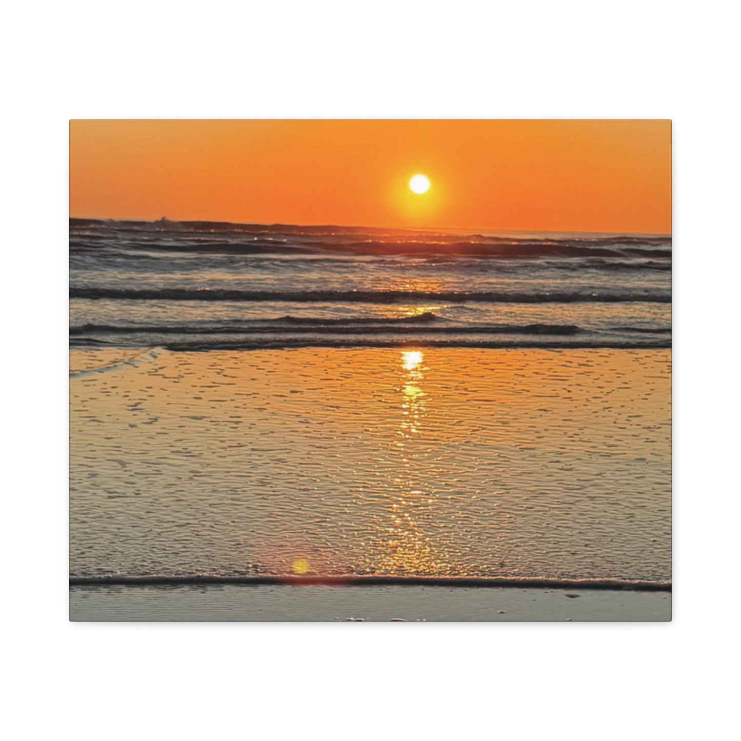 Stunning Sunset Beach Canvas Print, Ocean Decor, Wall Art, Home Decor, Coastal Artwork for Living Room