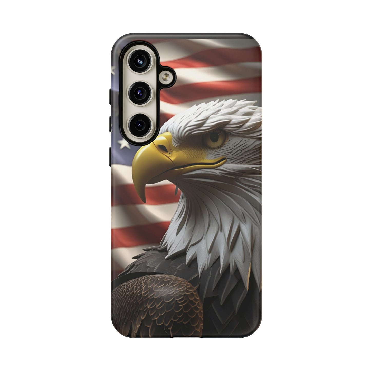 Tough Phone Cases - Patriotic - American Flag Eagle Design - Red White & Blue - Multiple Sizes -