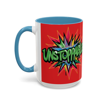 Unstoppable! Motivational Mug - Vibrant Red Design - 11oz/15oz