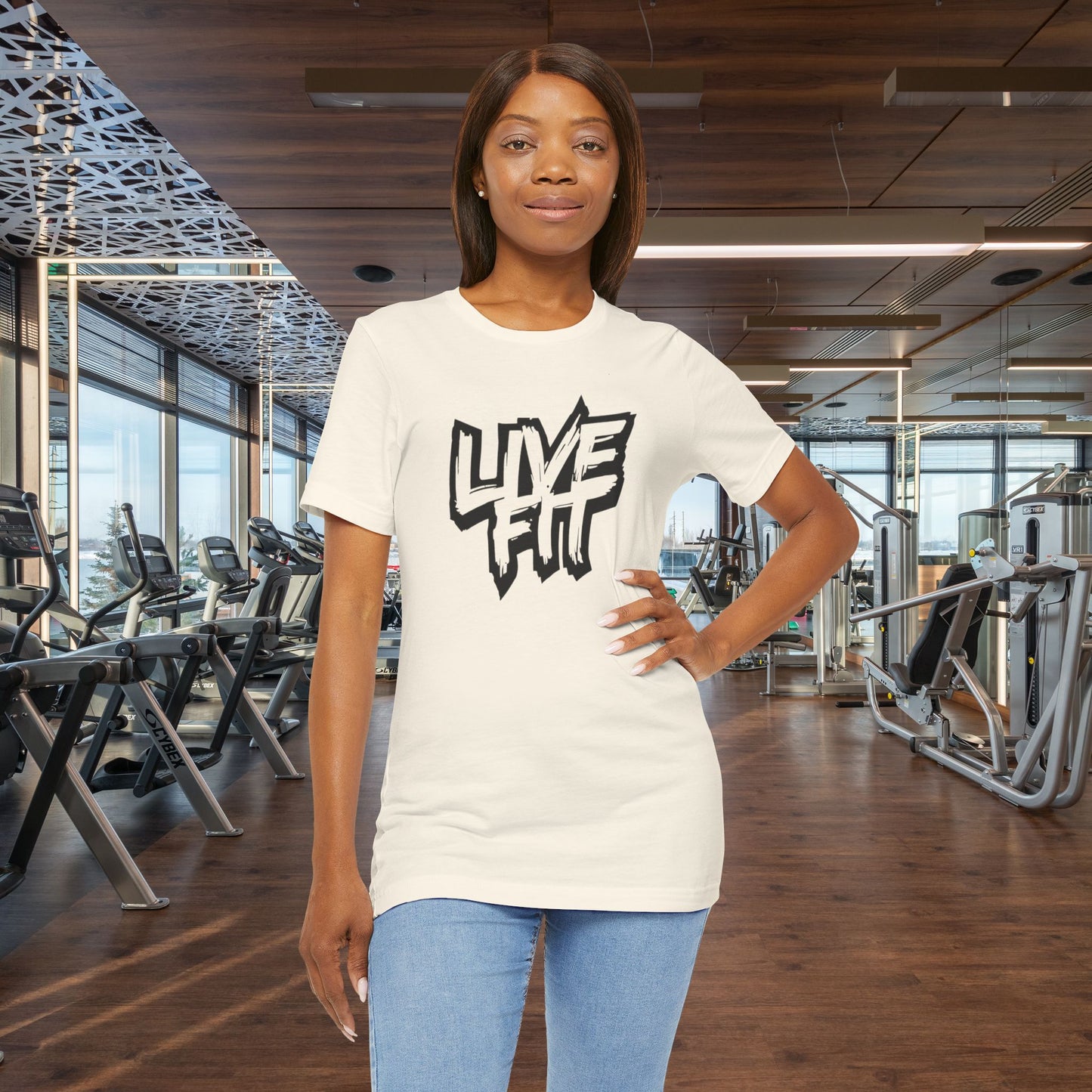 LIVE FIT Unisex Jersey Tee - Fitness T-Shirt - Casual Wear - Workout Top - Gym Apparel -  Motivational Shirt -