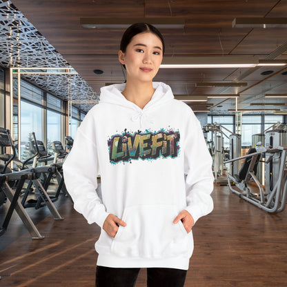 Live Fit Hoodie - Unisex Heavy Blend Sweatshirt - Fitness Enthusiasts -  Gym Wear - Workout Apparel -  Active Lifestyle -  Gift for Him/Her -