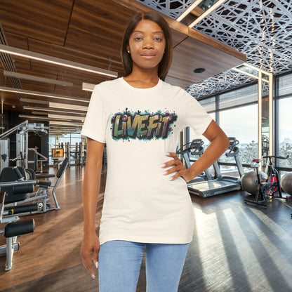 LIVE FIT Graphic Fitness Tee - Motivational Workout Apparel