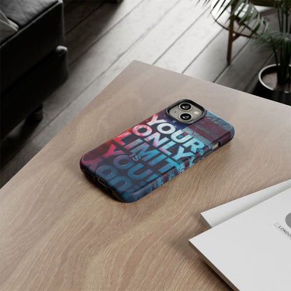 Tough Cases Phone Case -Your Only Limit Is You! Motivational Design, Inspirational Gift, Customizable Cover, USA Flag, Adventure Vibes